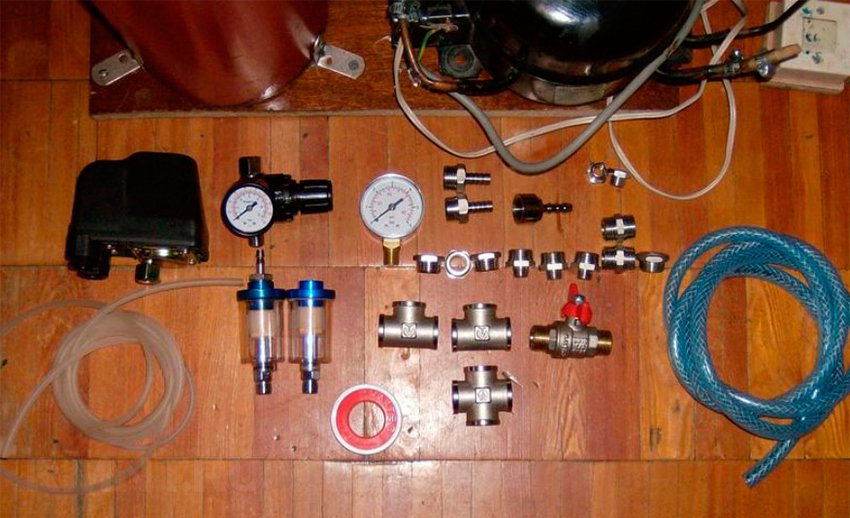 Материалы для сборки самодельного компрессора